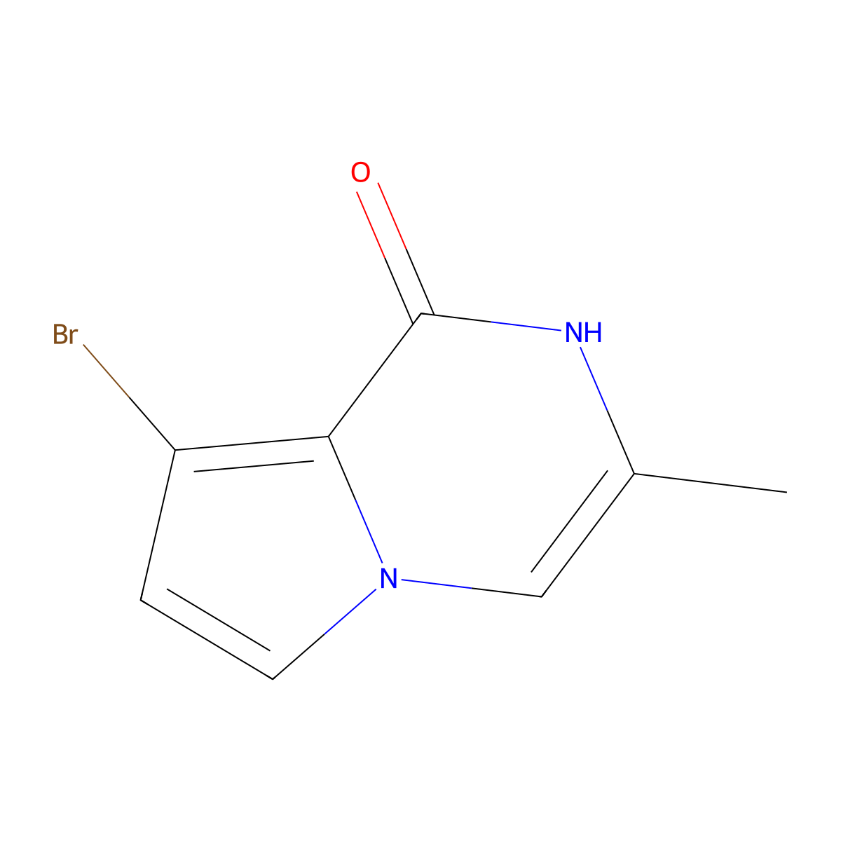 8-bromo-3-methyl-1H,2H-pyrrolo[1,2-a]pyrazin-1-one molecular structure, CAS 3036886-71-9