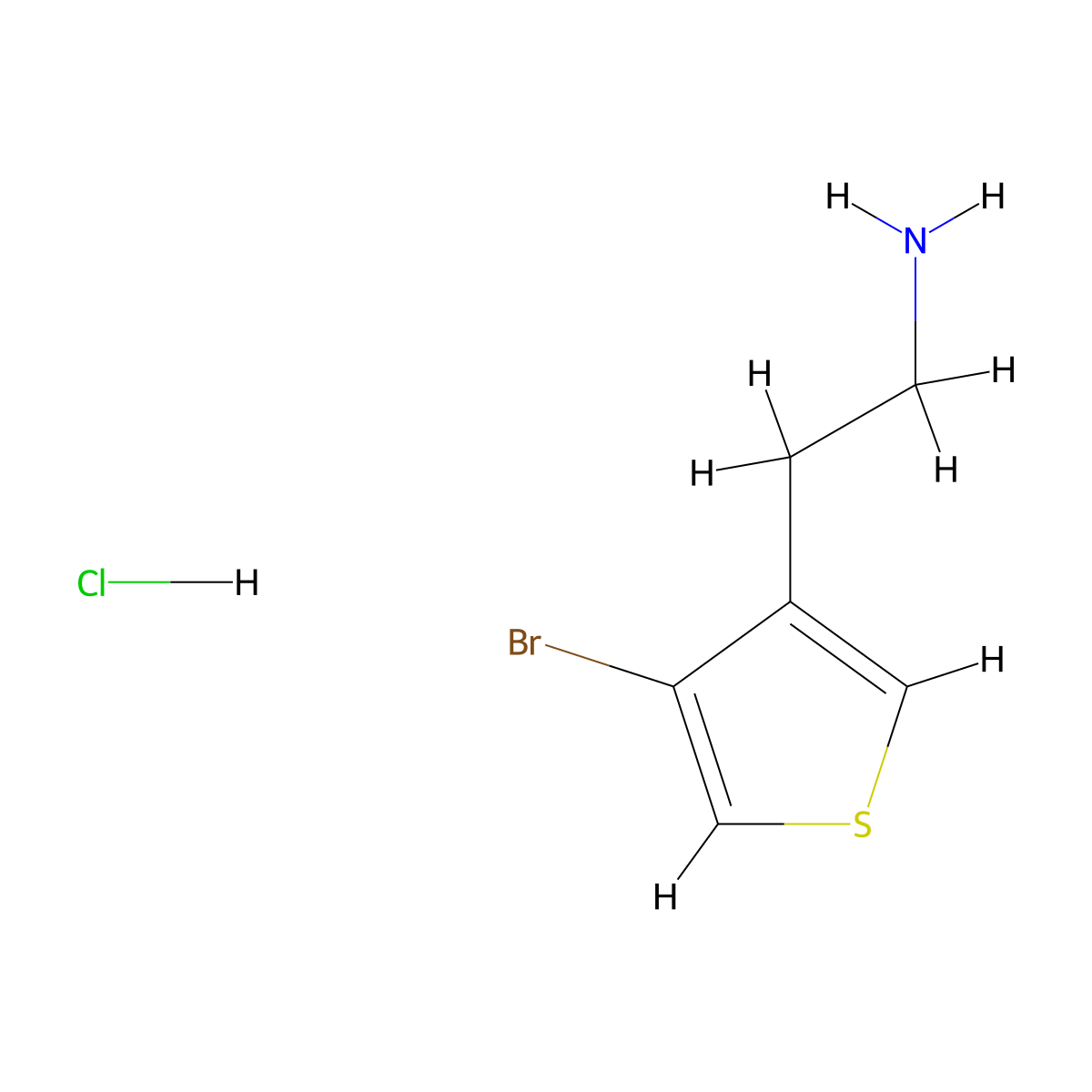 2-(4-Bromothiophen-3-yl)ethanamine;hydrochloride molecular structure, CAS 3036888-57-7