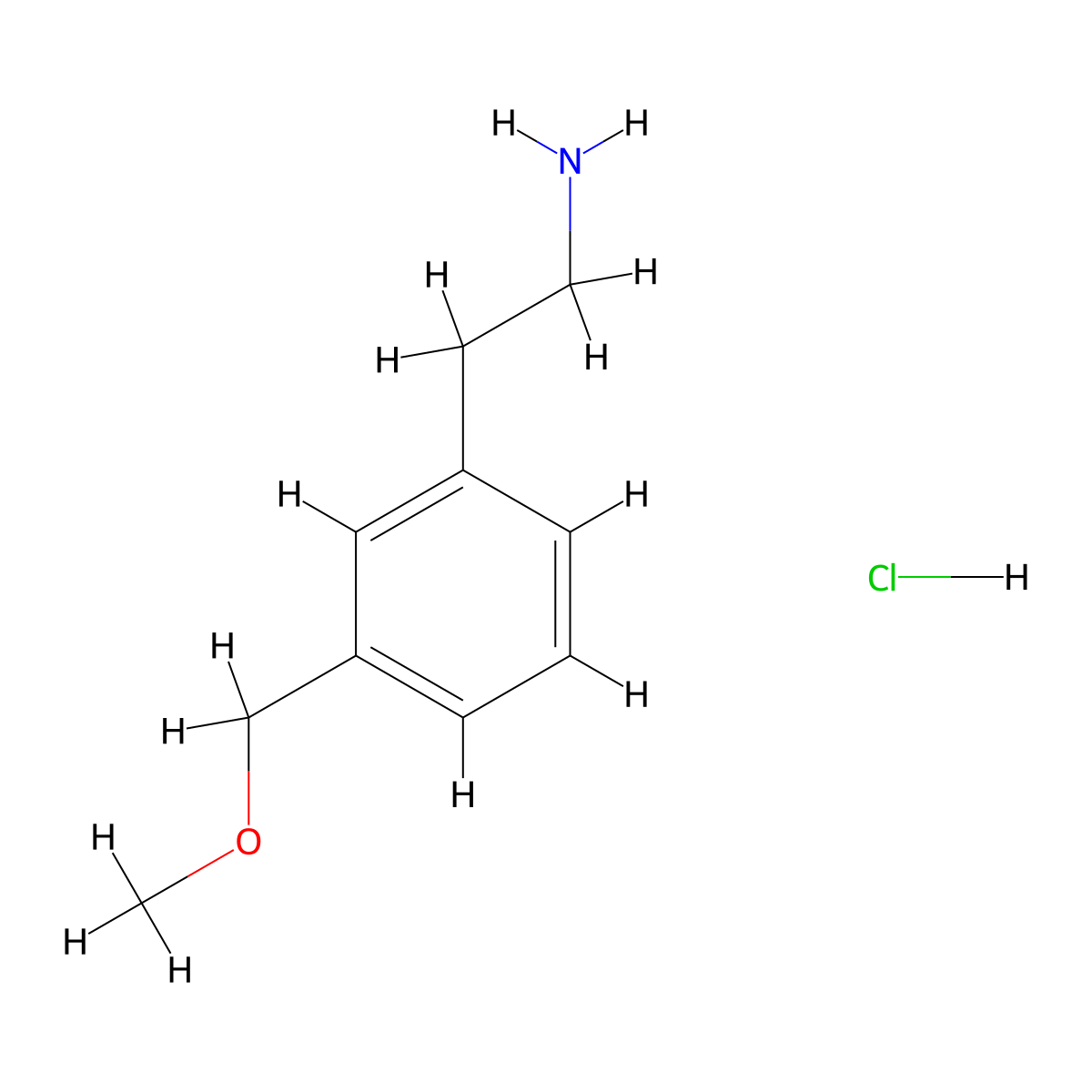 2-[3-(Methoxymethyl)phenyl]ethan-1-amine hydrochloride molecular structure, CAS 3036888-74-8