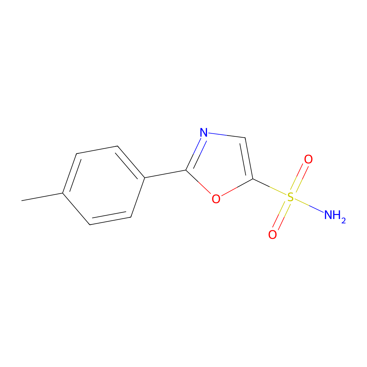 2-(4-Methylphenyl)-1,3-oxazole-5-sulfonamide molecular structure, CAS 3036889-10-5