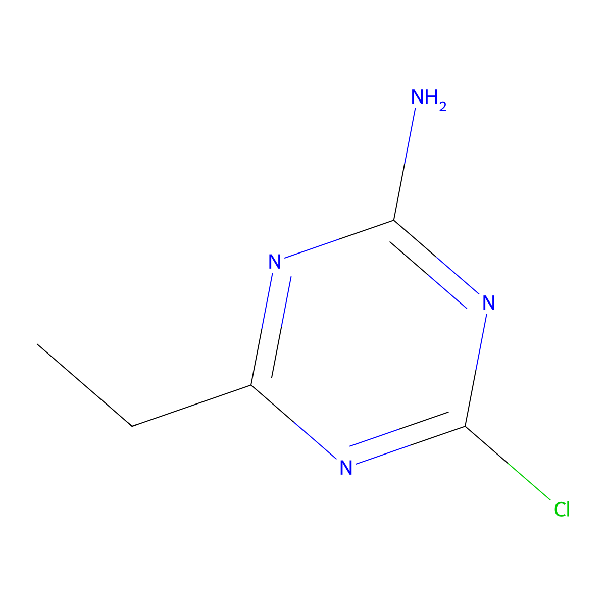 4-Chloro-6-ethyl-1,3,5-triazin-2-amine molecular structure, CAS 30369-28-9
