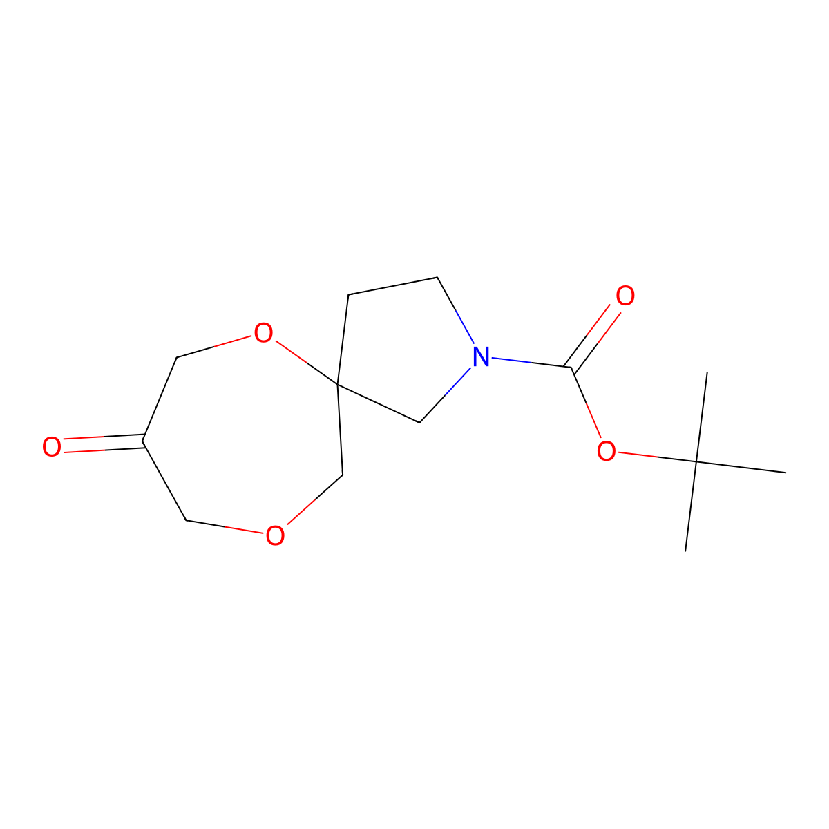 Tert-butyl 8-oxo-6,10-dioxa-2-azaspiro[4.6]undecane-2-carboxylate molecular structure, CAS 3036902-17-4
