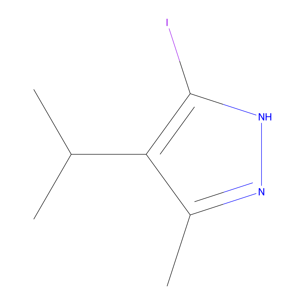 5-Iodo-4-isopropyl-3-methylpyrazole molecular structure, CAS 3036983-36-2