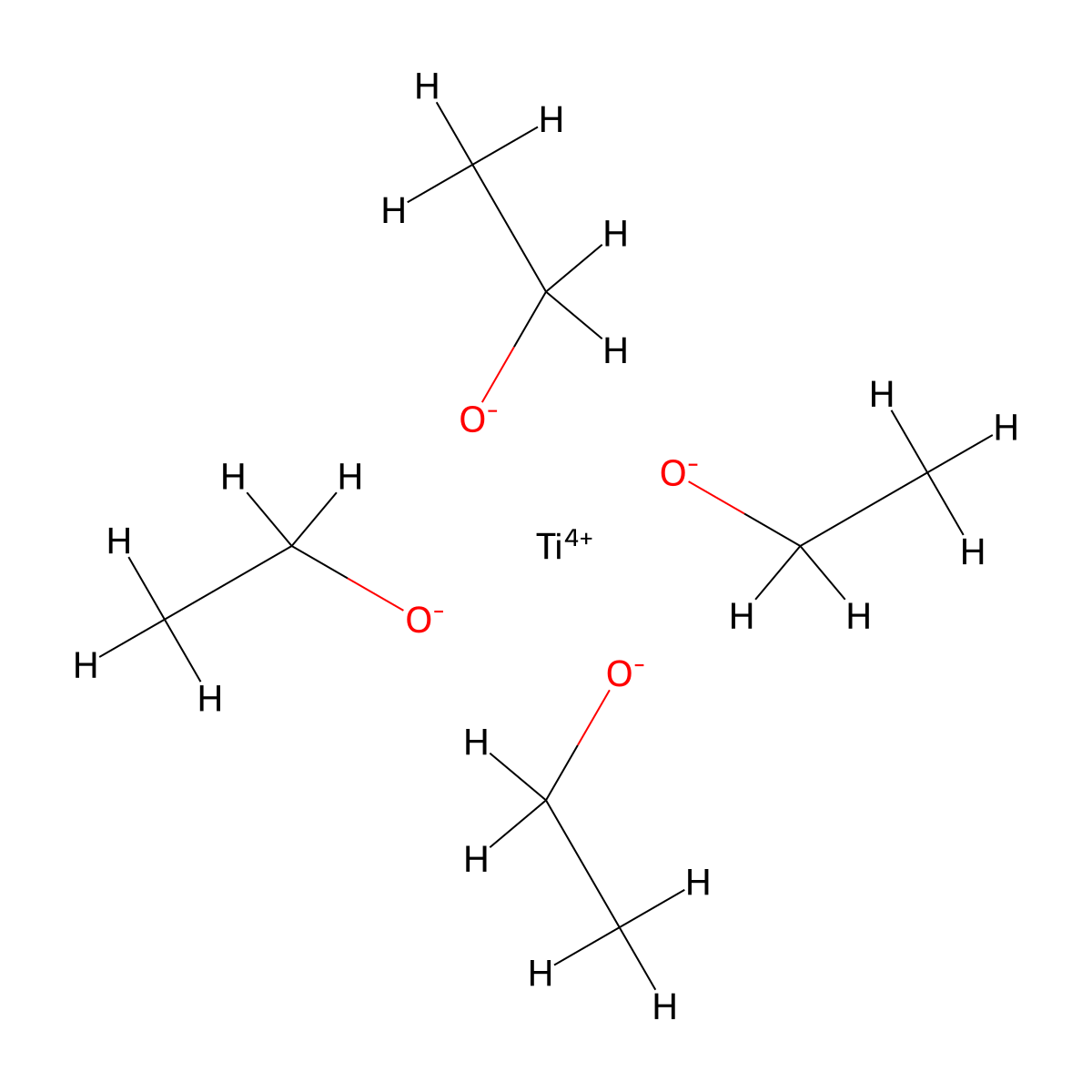 Titanium tetraethoxide molecular structure, CAS 3037-36-3