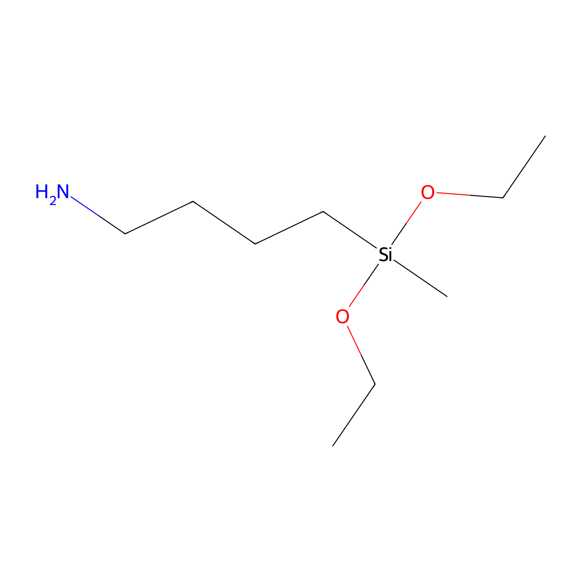 Silane, (4-aminobutyl)diethoxymethyl- molecular structure, CAS 3037-72-7