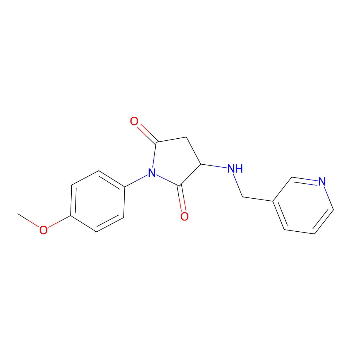 1-(4-Methoxyphenyl)-3-[(3-pyridinylmethyl)amino]-2,5-pyrrolidinedione molecular structure, CAS 303729-50-2