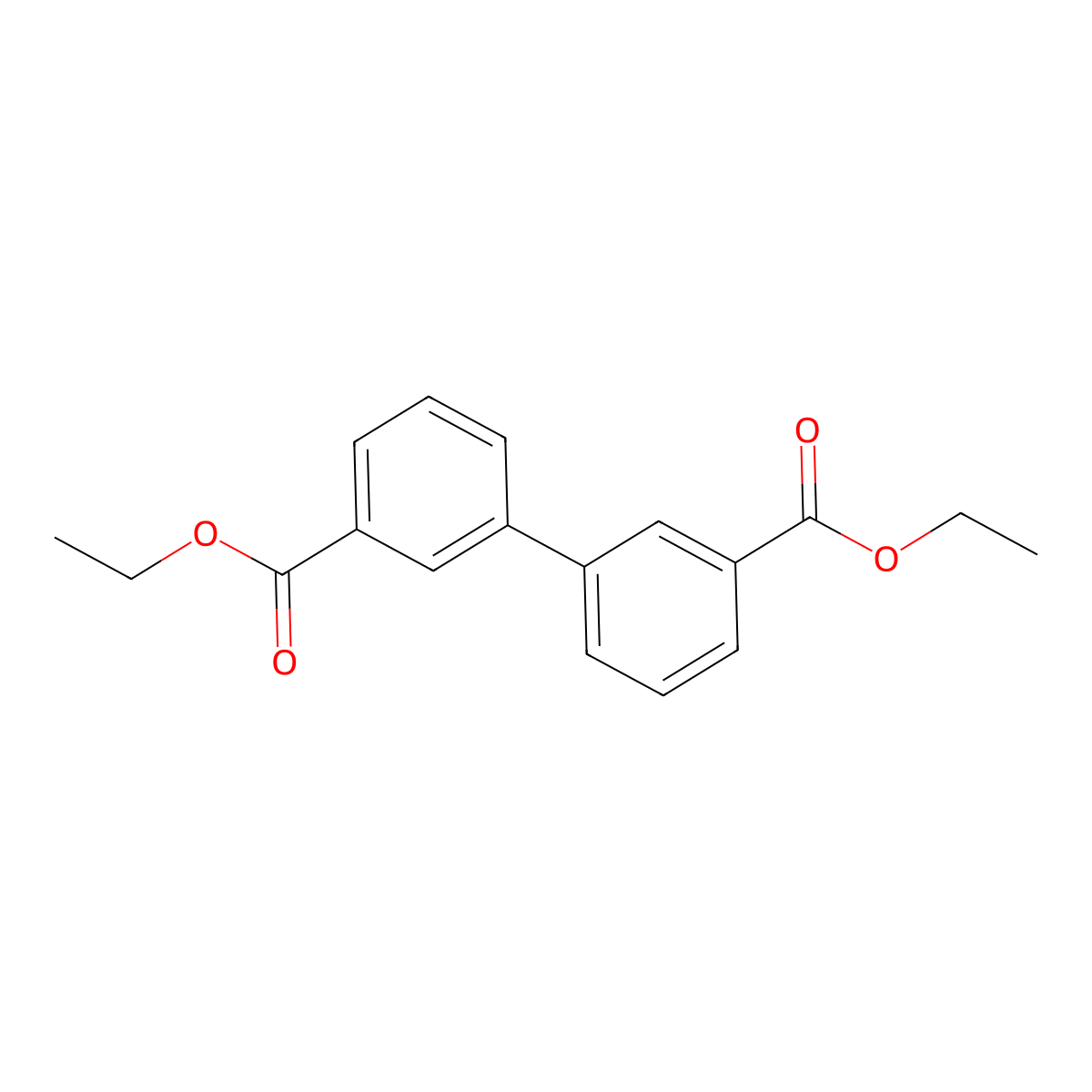 Diethyl biphenyl 3,3'-dicarboxylate molecular structure, CAS 303730-26-9