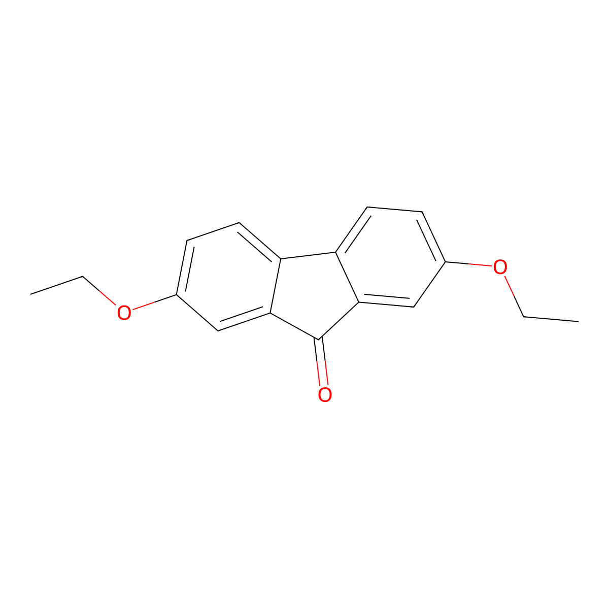 9H-Fluoren-9-one, 2,7-diethoxy- molecular structure, CAS 303735-64-0