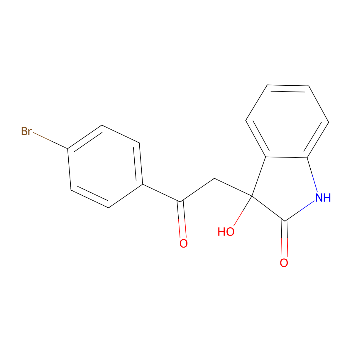 3-[2-(4-Bromophenyl)-2-oxoethyl]-3-hydroxy-1,3-dihydro-2H-indol-2-one molecular structure, CAS 303739-95-9