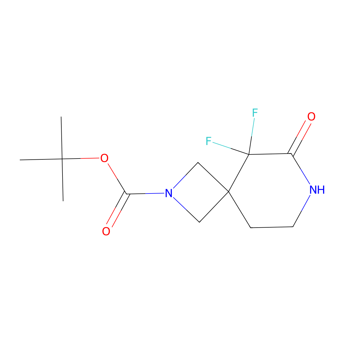 2-Boc-5,5-difluoro-2,7-diazaspiro[3.5]nonan-6-one molecular structure, CAS 3037412-26-0