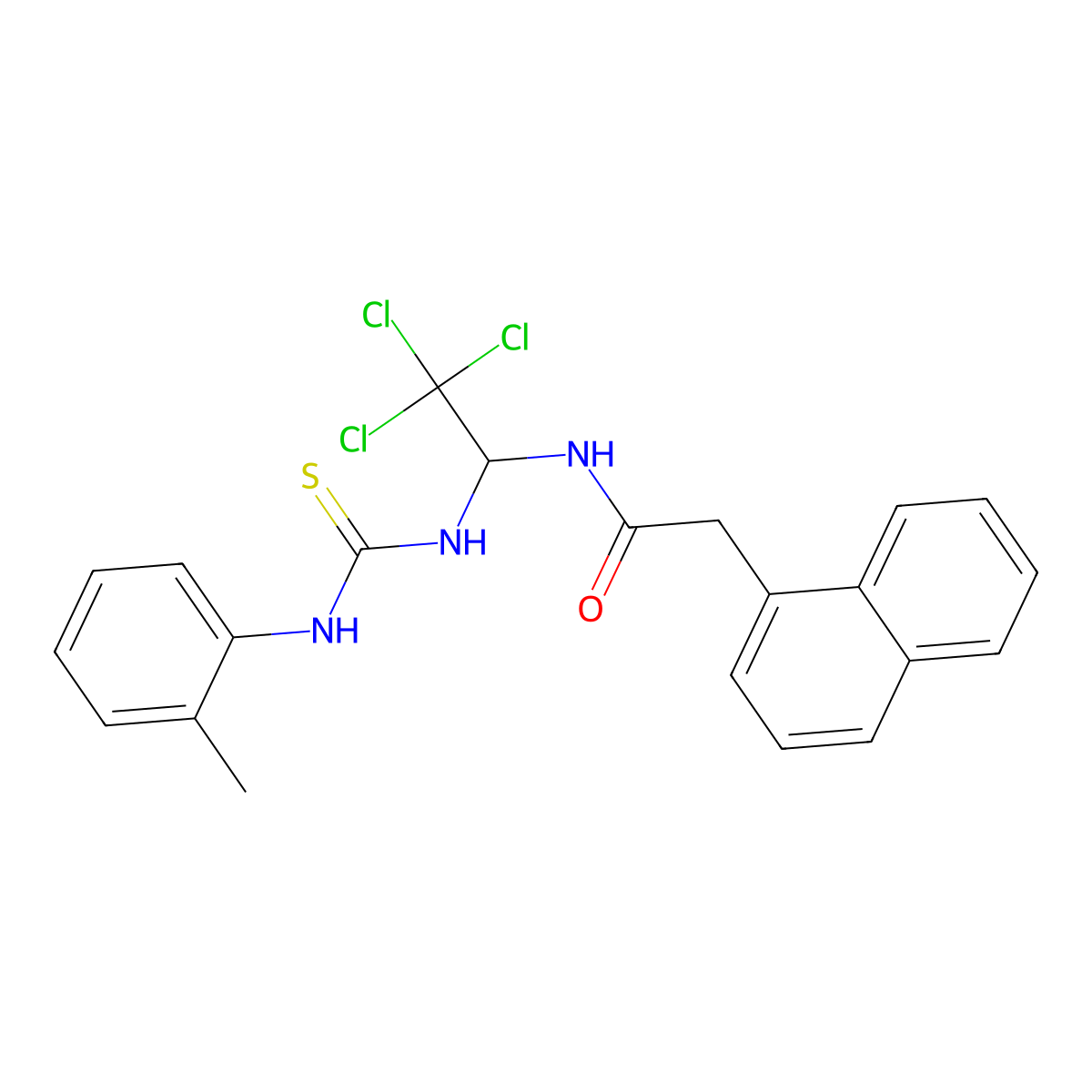 2-naphthalen-1-yl-N-[2,2,2-trichloro-1-[(2-methylphenyl)carbamothioylamino]ethyl]acetamide molecular structure, CAS 303755-20-6