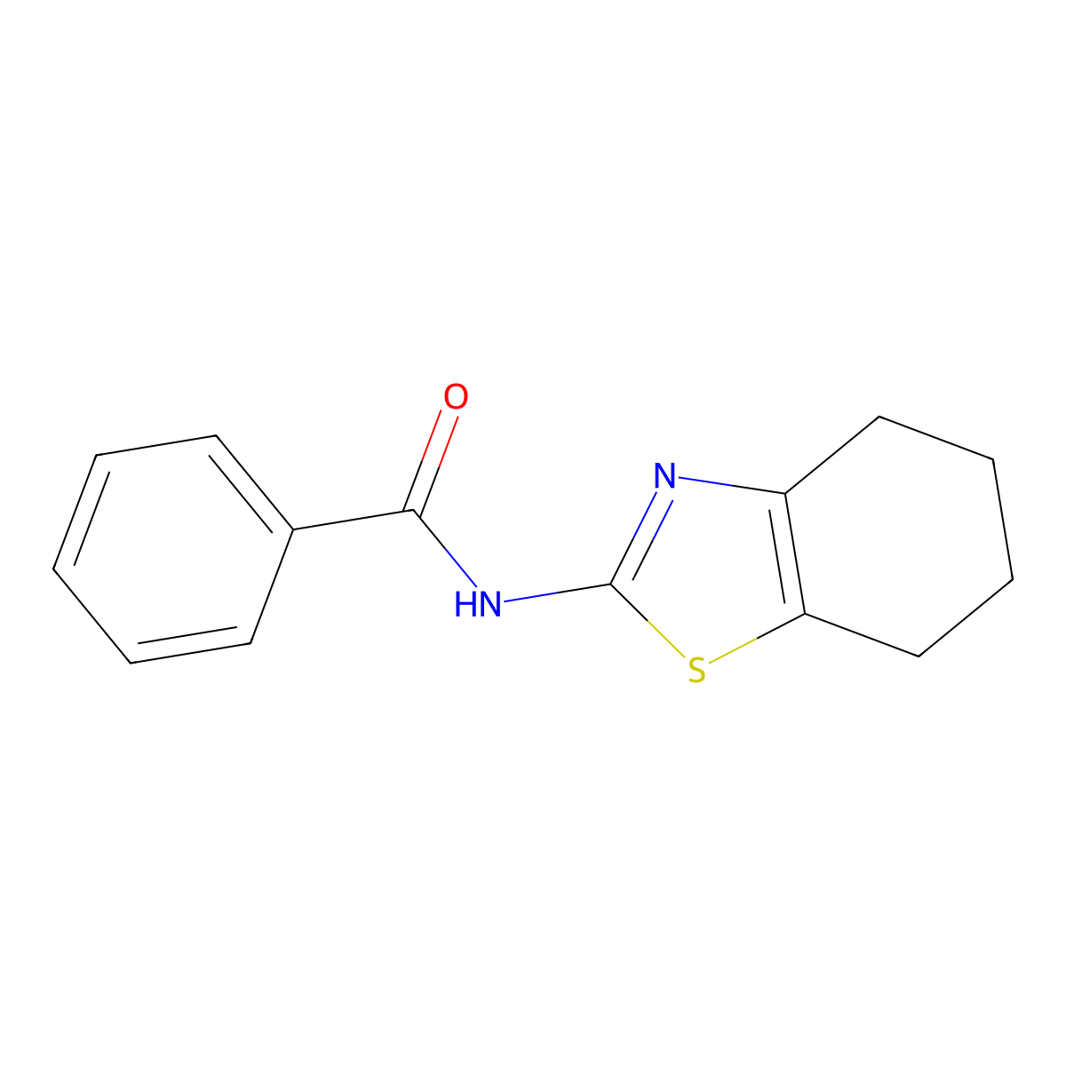 N-(4,5,6,7-tetrahydro-1,3-benzothiazol-2-yl)benzamide molecular structure, CAS 303755-82-0