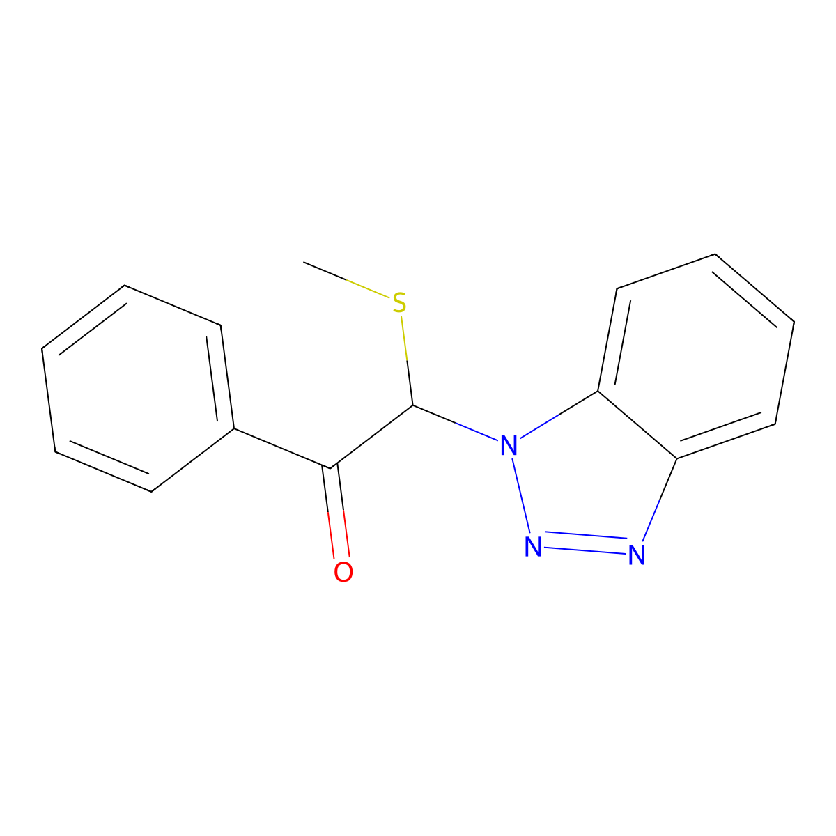 2-(1H-1,2,3-Benzotriazol-1-yl)-2-(methylsulfanyl)-1-phenylethan-1-one molecular structure, CAS 303756-51-6