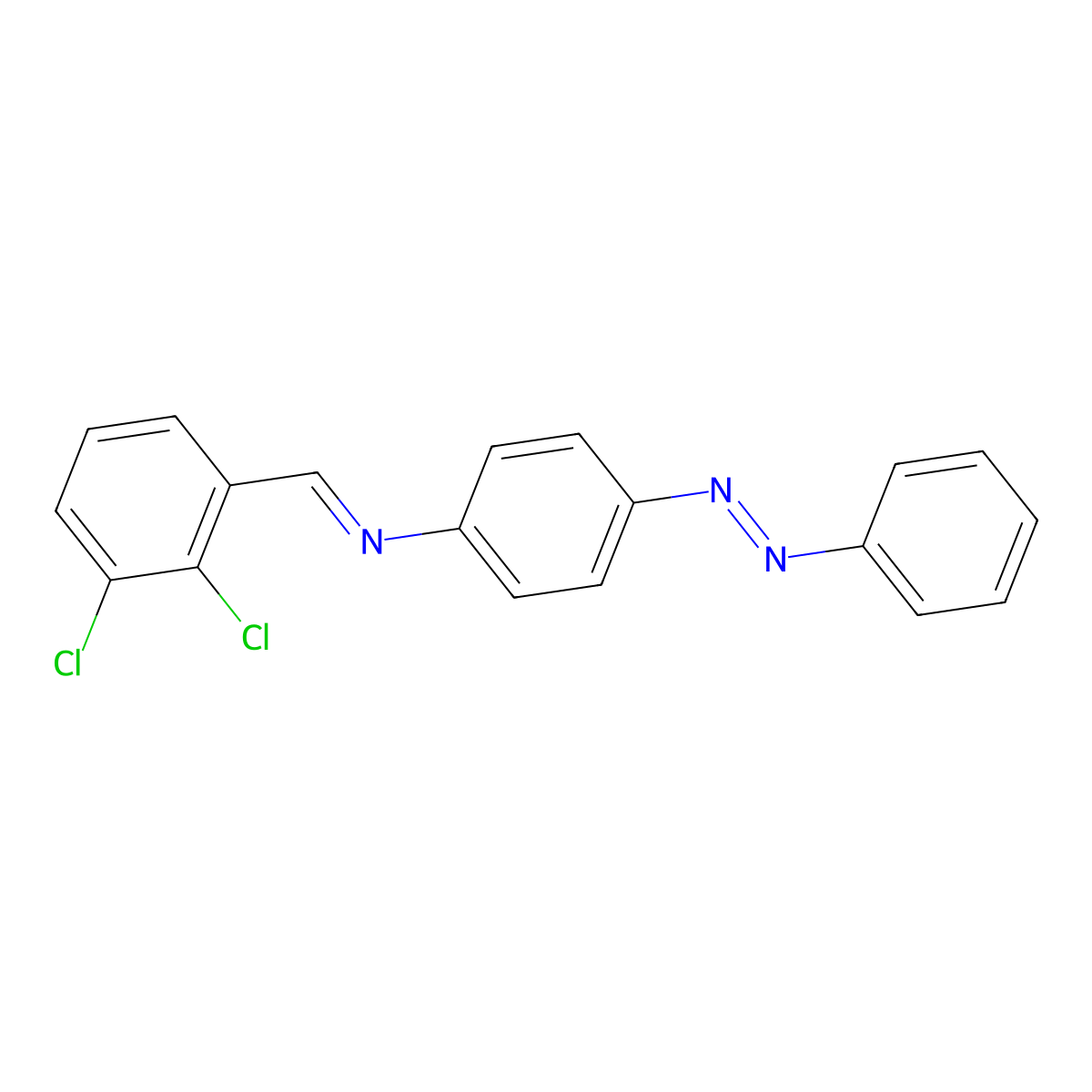 (E)-N-(2,3-dichlorobenzylidene)-4-((E)-phenyldiazenyl)aniline molecular structure, CAS 303758-21-6