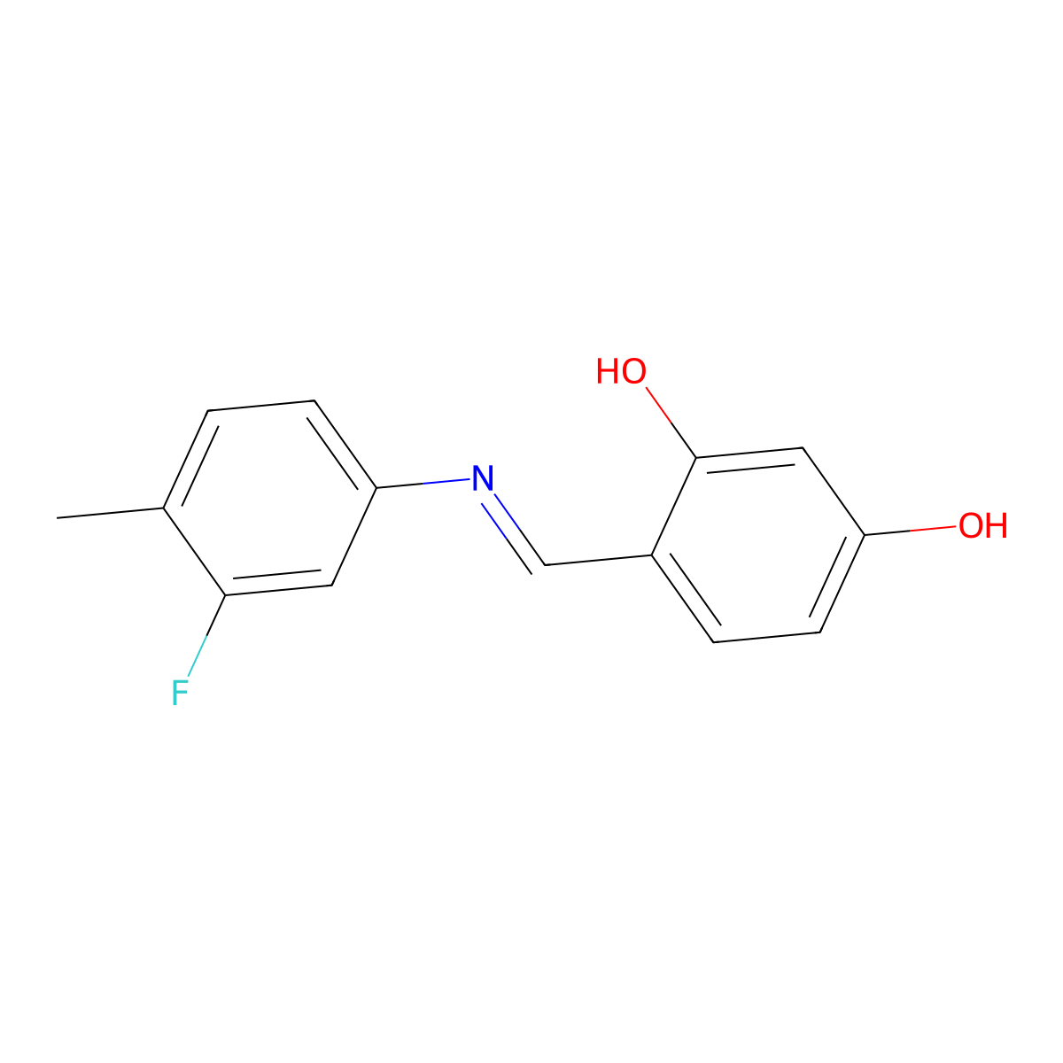 4-[(3-Fluoro-4-methylanilino)methylidene]-3-hydroxy-1-cyclohexa-2,5-dienone molecular structure, CAS 303759-62-8