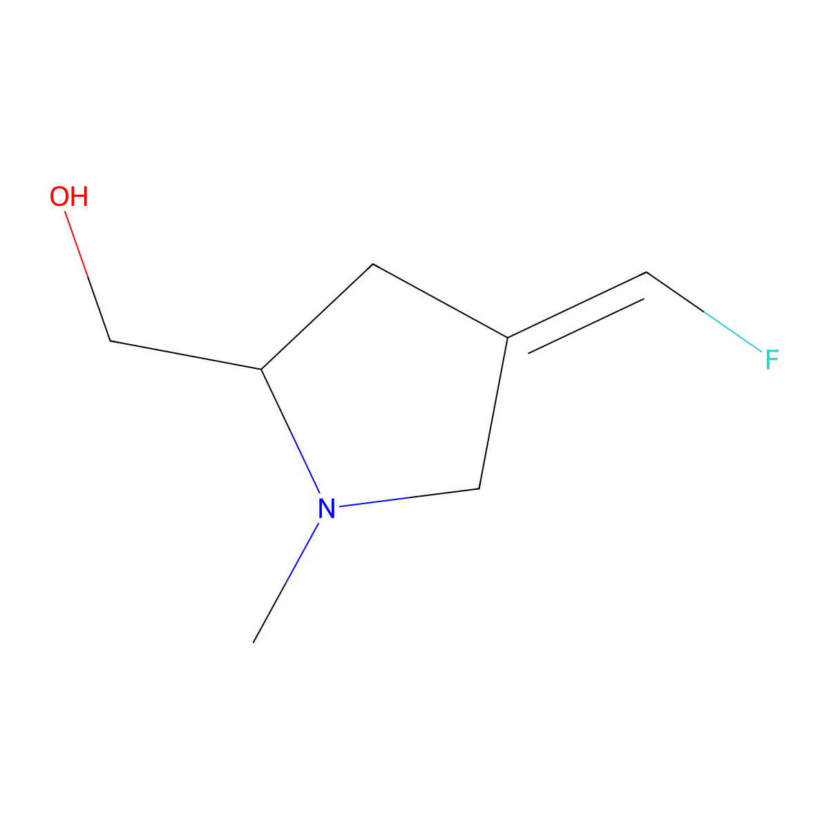 (S,Z)-(4-(Fluoromethylene)-1-methylpyrrolidin-2-YL)methanol molecular structure, CAS 3037649-37-6