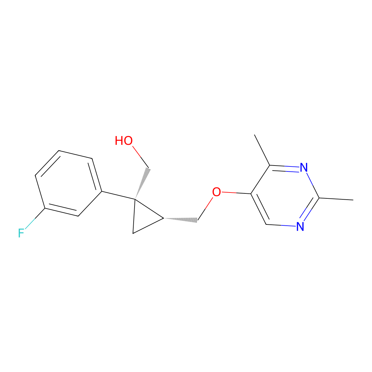 [(1S,2R)-2-{[(2,4-dimethylpyrimidin-5-yl)oxy]methyl}-1-(3-fluorophenyl)cyclopropyl]methanol molecular structure, CAS 3037659-15-4