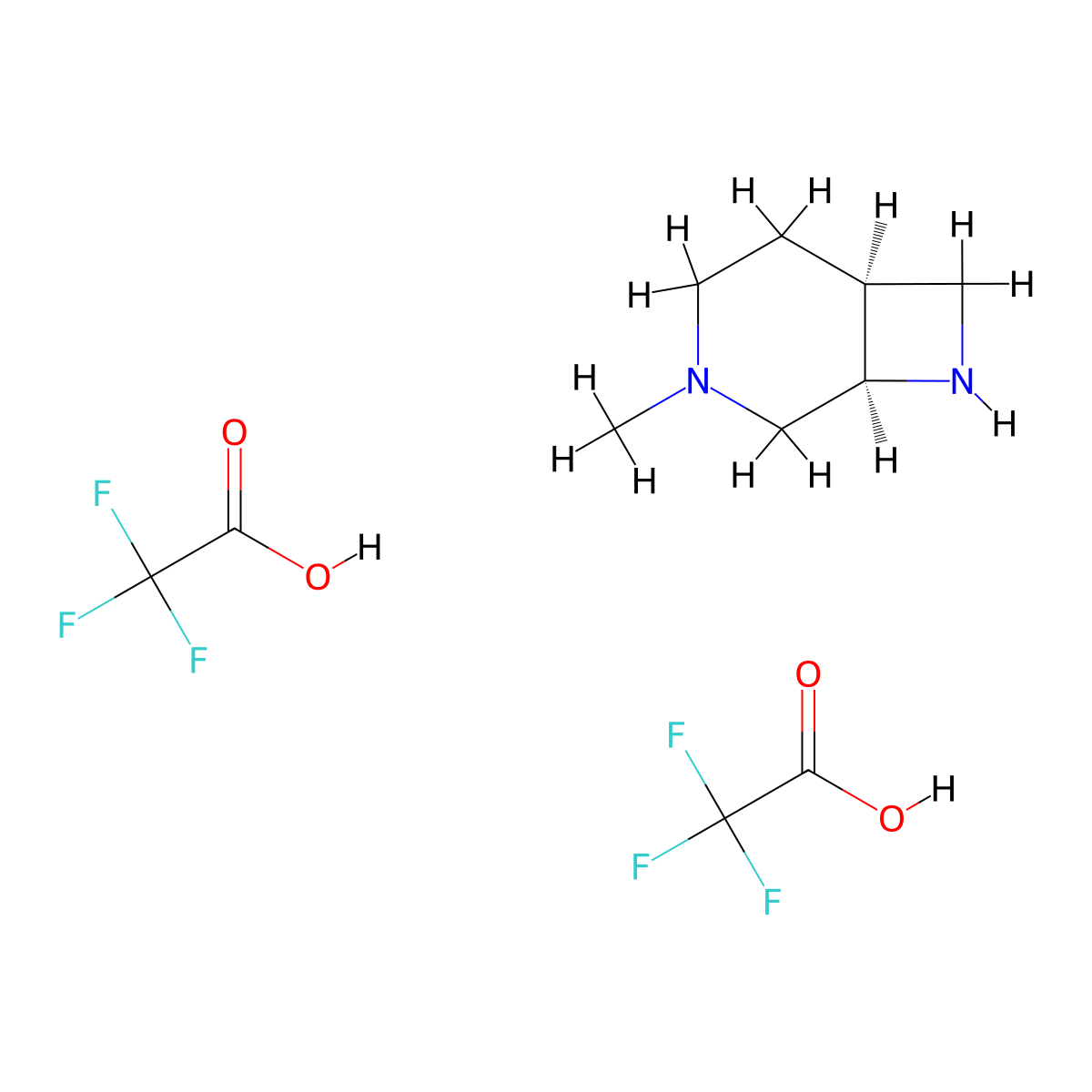 (1R,6S)-3-methyl-3,8-diazabicyclo[4.2.0]octane;bis(2,2,2-trifluoroacetic acid) molecular structure, CAS 3037659-79-0