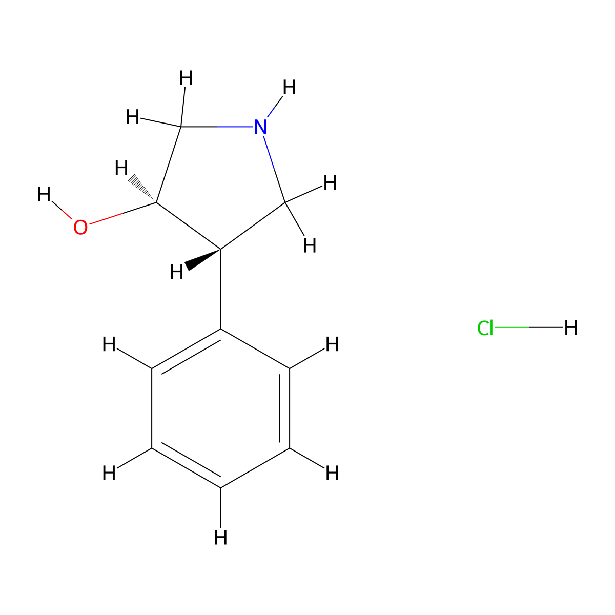 trans-4-Phenylpyrrolidin-3-OL hcl molecular structure, CAS 3037659-97-2