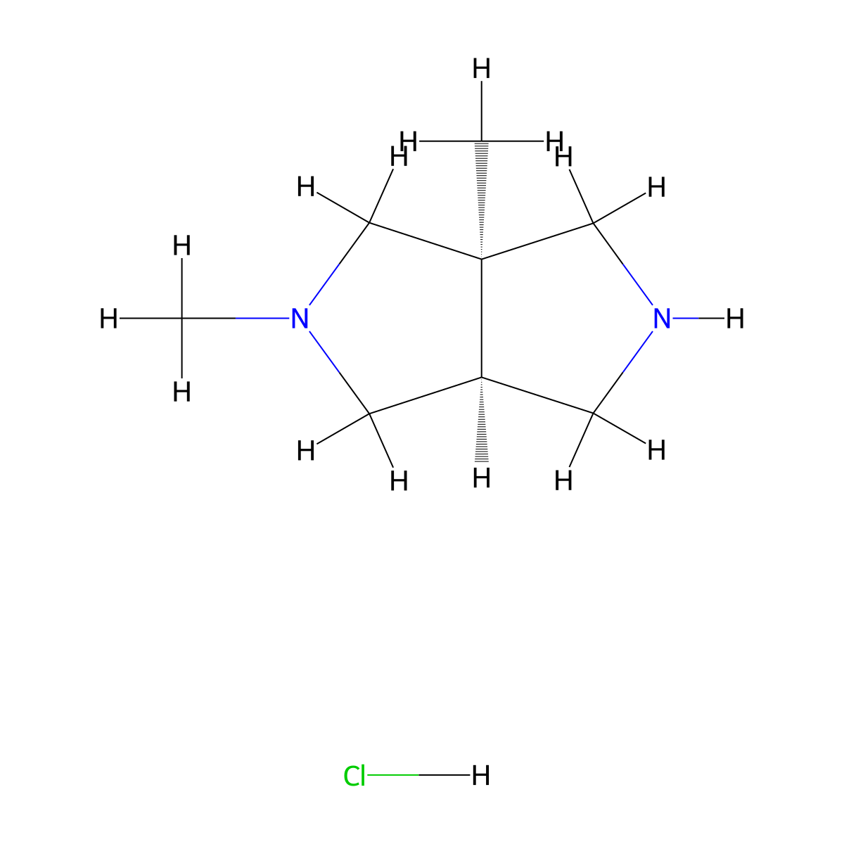 Cis-2,3a-dimethyl-octahydropyrrolo[3,4-c]pyrrole hydrochloride molecular structure, CAS 3037660-21-9