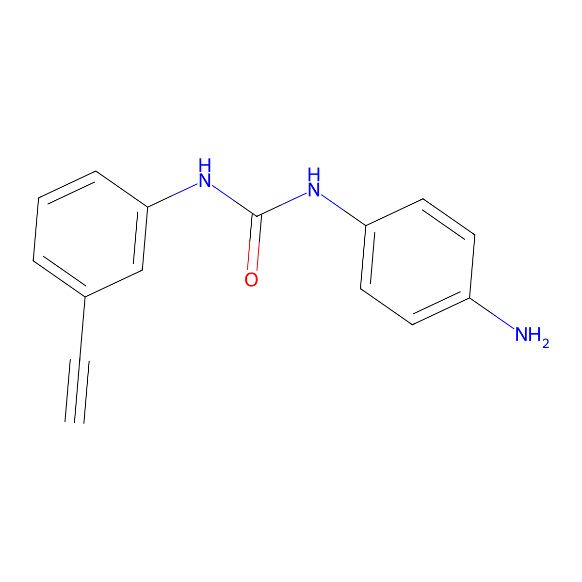 1-(4-Aminophenyl)-3-(3-ethynylphenyl)urea molecular structure, CAS 3037676-44-8