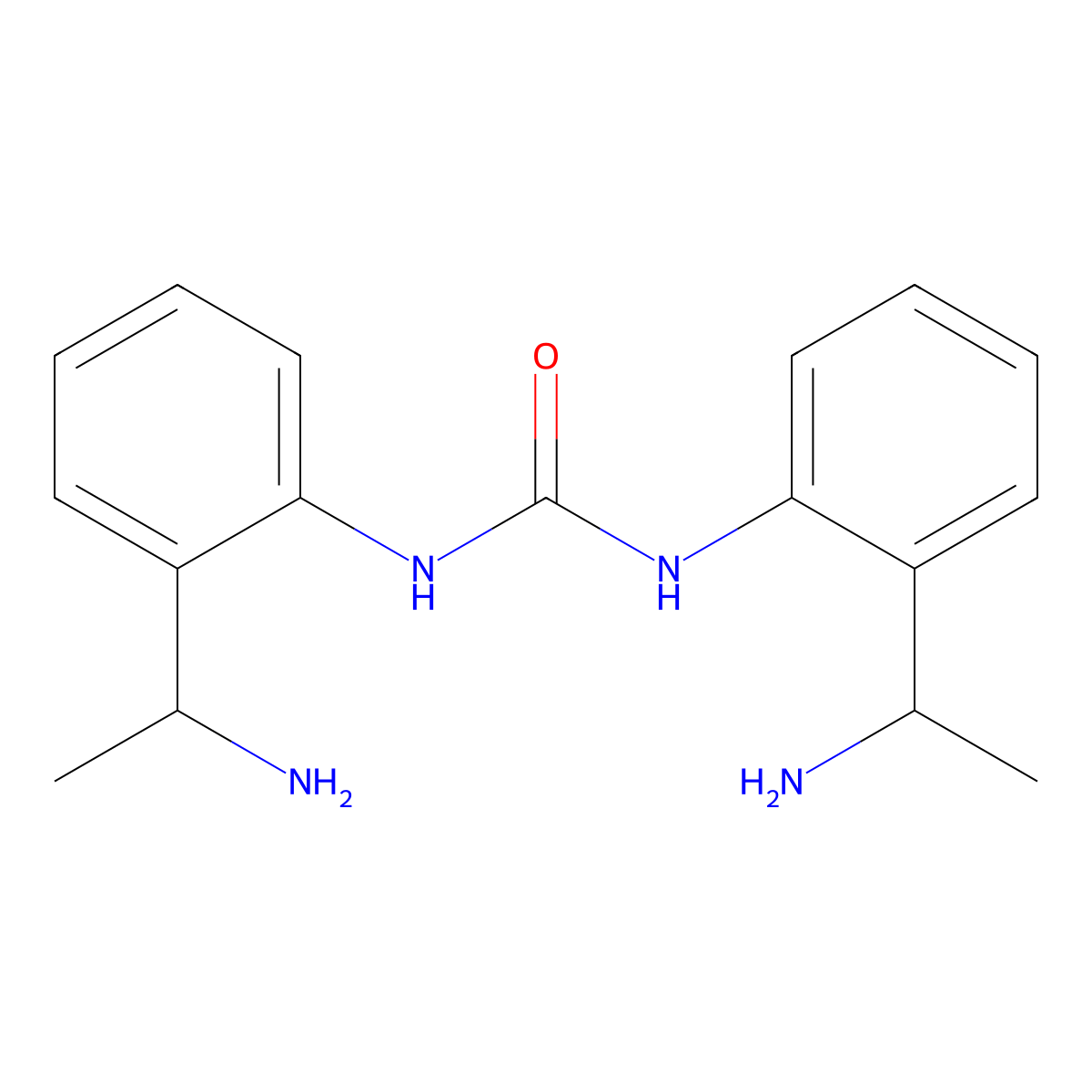 1,3-Bis(2-(1-aminoethyl)phenyl)urea molecular structure, CAS 3037676-52-8