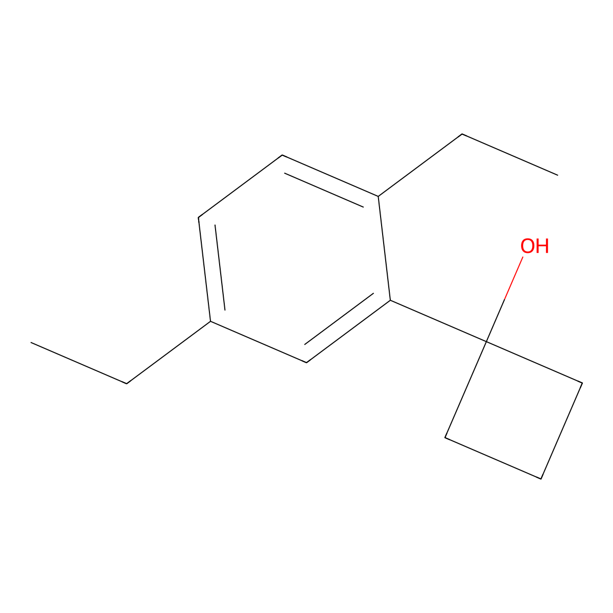 1-(2,5-Diethylphenyl)cyclobutanol molecular structure, CAS 3037682-36-0