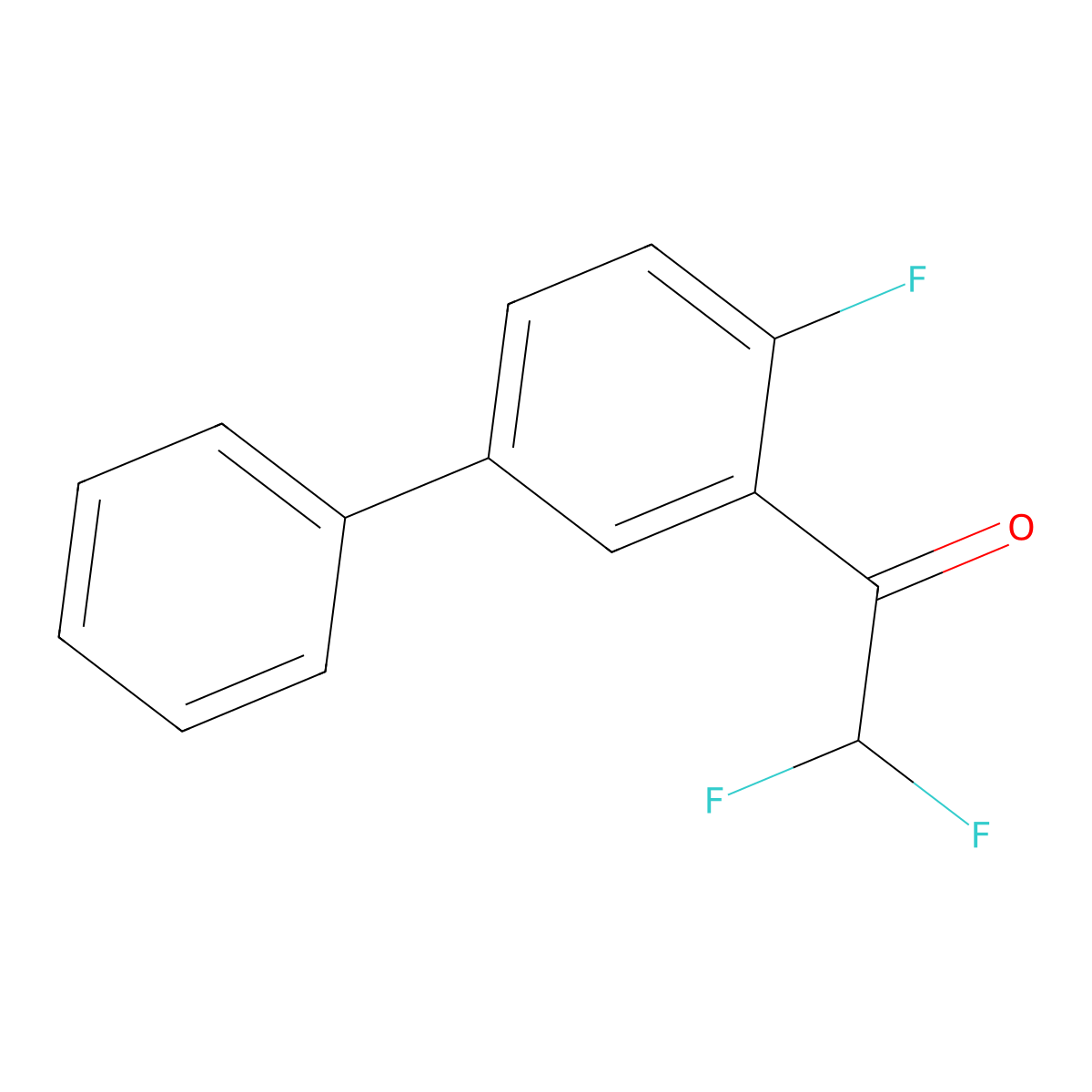 2,2-Difluoro-1-(4-fluoro-[1,1'-biphenyl]-3-yl)ethanone molecular structure, CAS 3037682-51-9