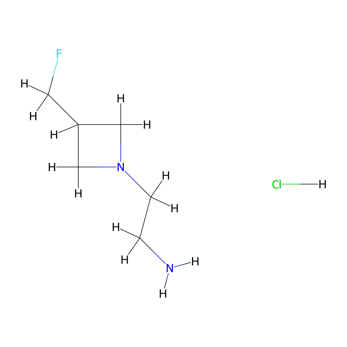 2-(3-(Fluoromethyl)azetidin-1-yl)ethanamine hydrochloride molecular structure, CAS 3037682-56-4