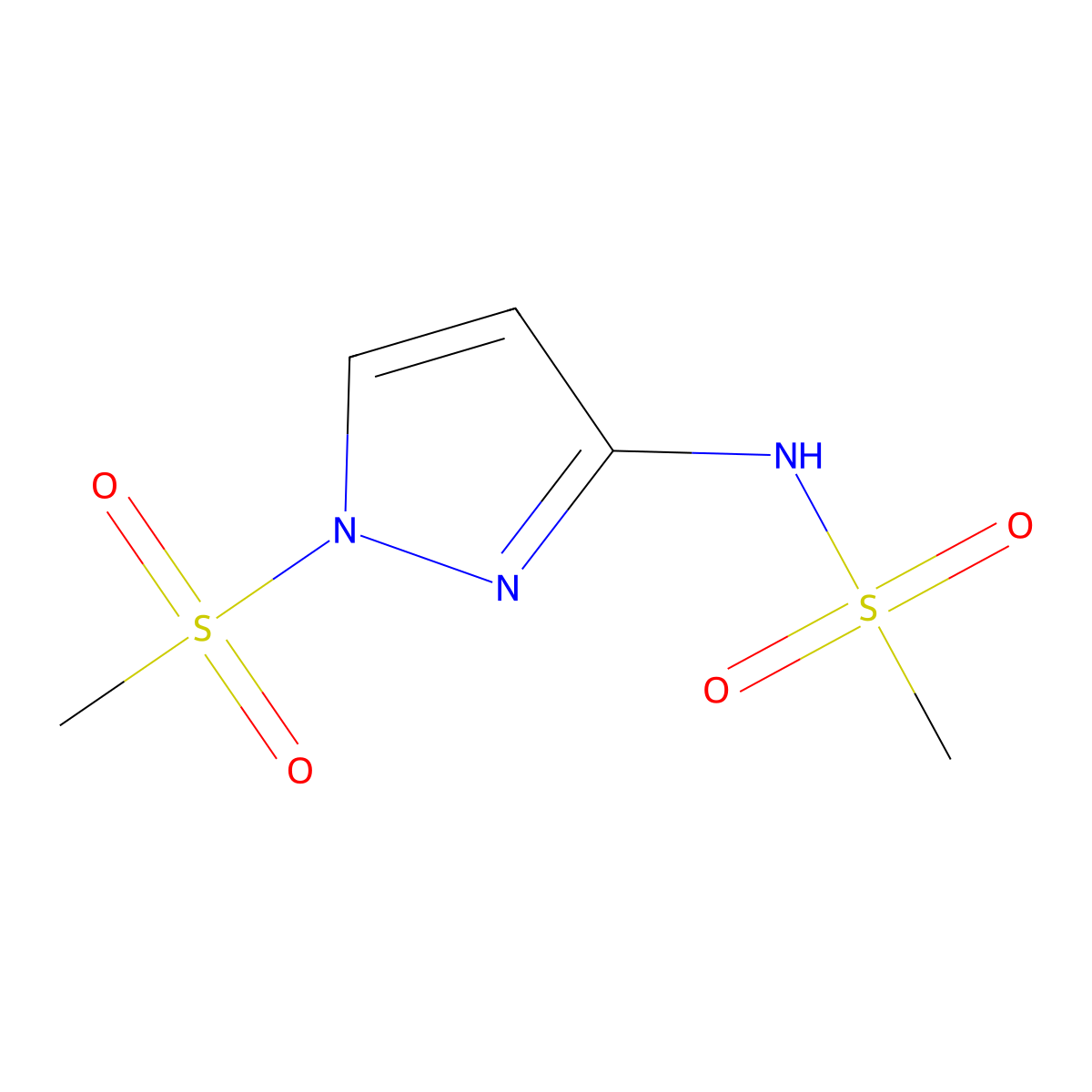 N-(1-(Methylsulfonyl)-1H-pyrazol-3-YL)methanesulfonamide molecular structure, CAS 3037682-59-7
