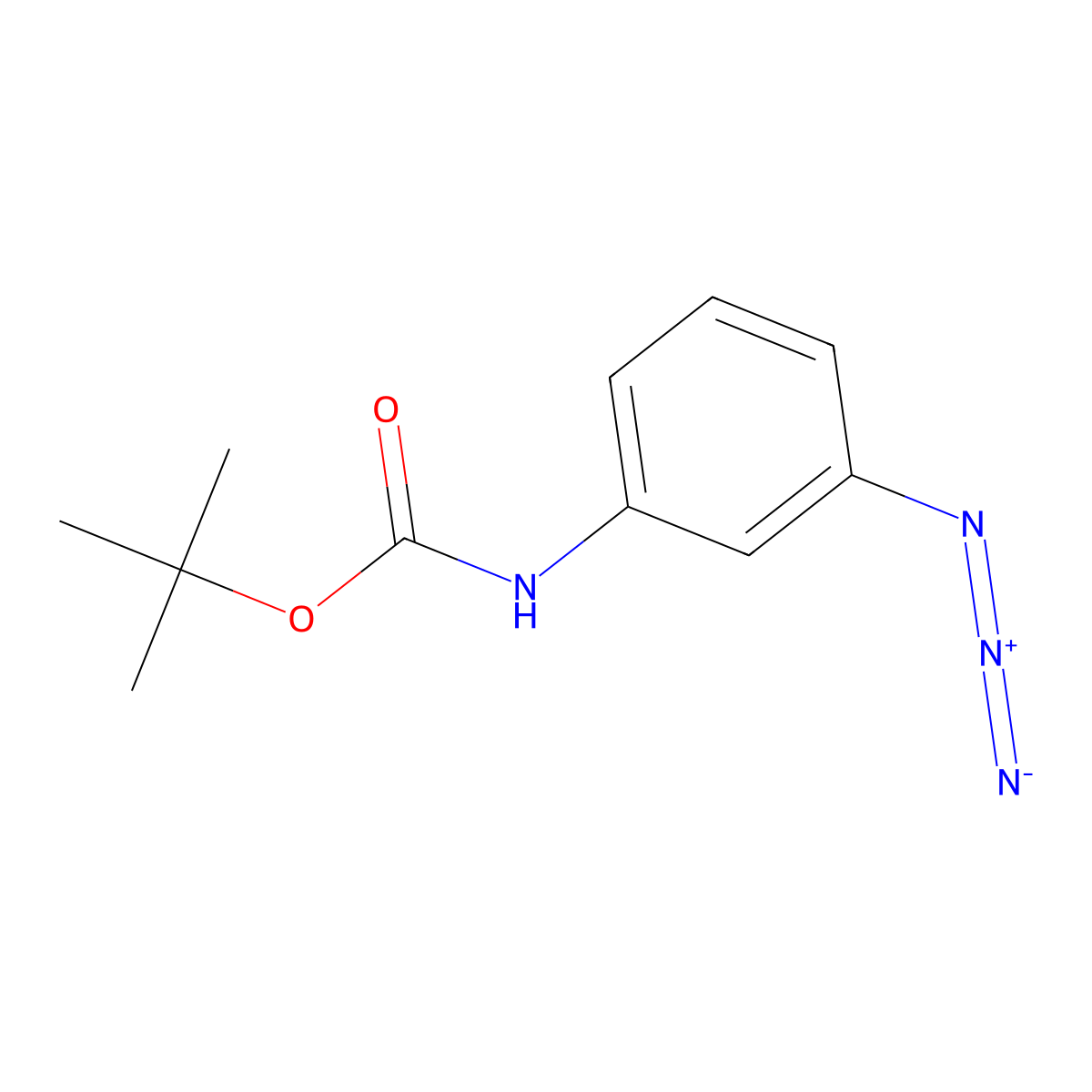 tert-butyl N-(3-azidophenyl)carbamate molecular structure, CAS 3037682-63-3