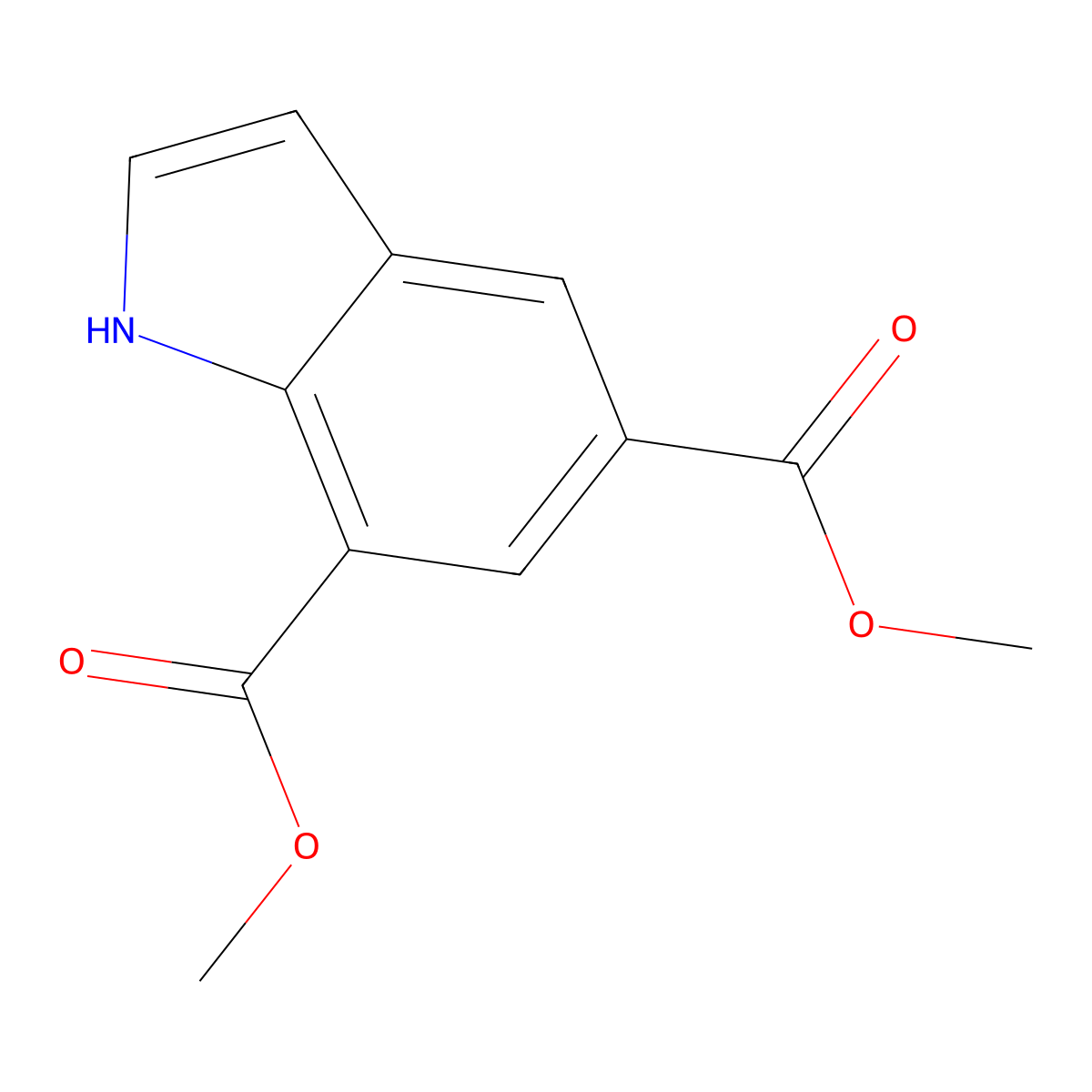 dimethyl 1H-indole-5,7-dicarboxylate molecular structure, CAS 3037682-66-6