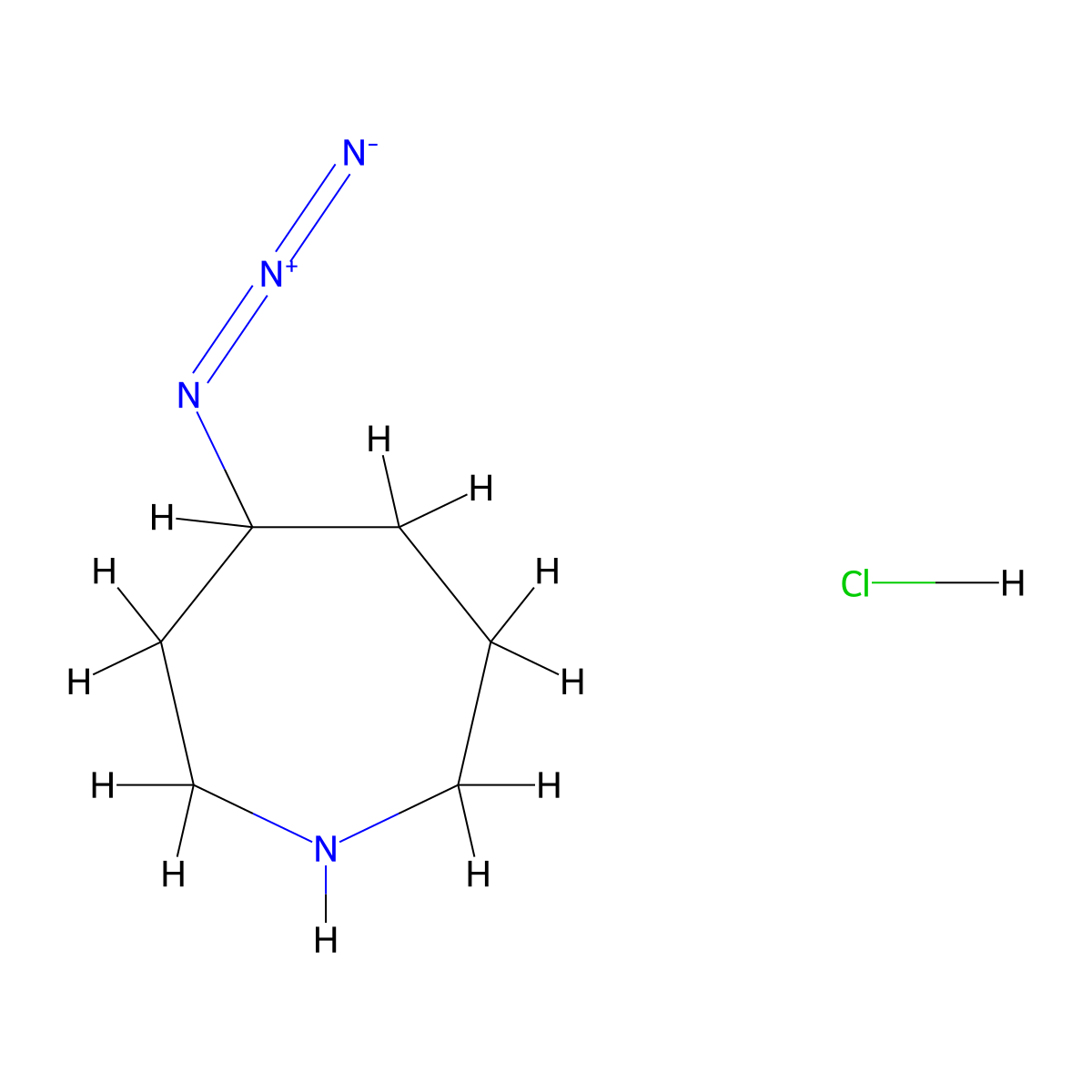 4-Azidoazepane hydrochloride molecular structure, CAS 3037692-86-4