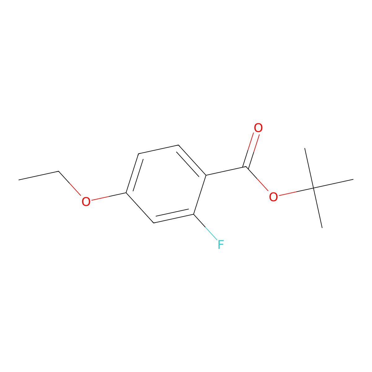 Tert-butyl 4-ethoxy-2-fluorobenzoate molecular structure, CAS 3037693-13-0