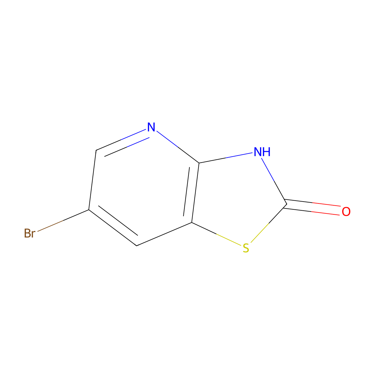 6-Bromothiazolo[4,5-B]pyridin-2(3H)-one molecular structure, CAS 3037693-17-4