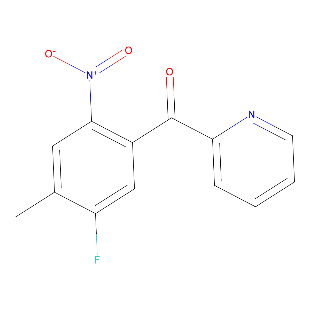 (5-Fluoro-4-methyl-2-nitrophenyl)(pyridin-2-yl)methanone molecular structure, CAS 3037693-25-4