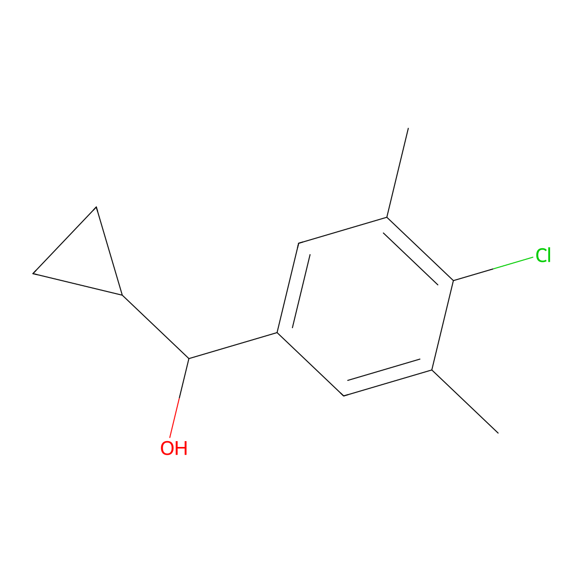 (4-Chloro-3,5-dimethylphenyl)(cyclopropyl)methanol molecular structure, CAS 3037693-32-3