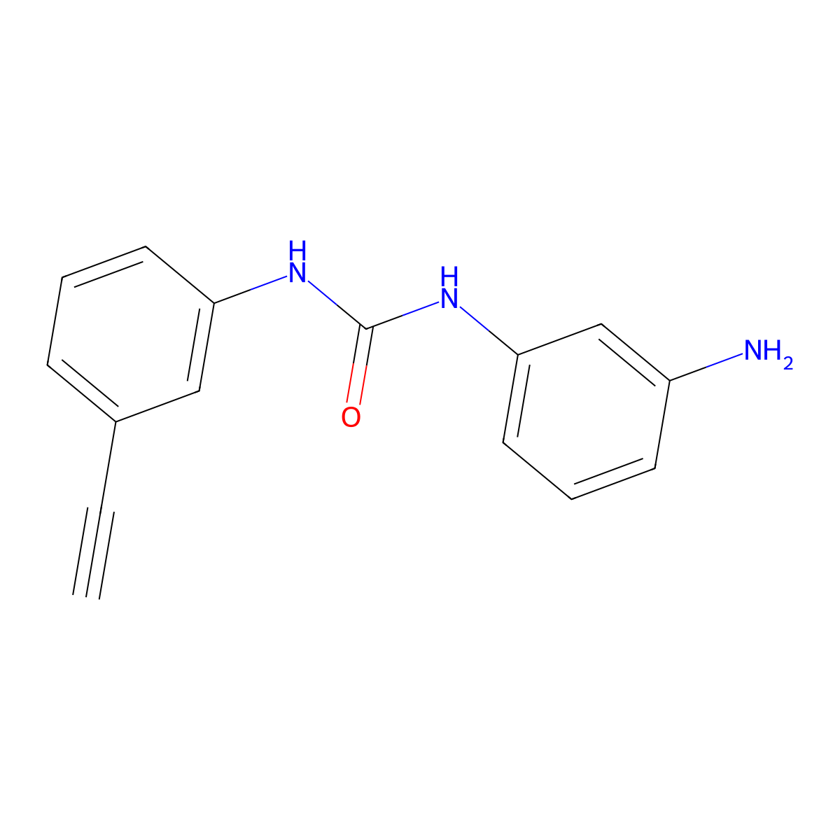 1-(3-Aminophenyl)-3-(3-ethynylphenyl)urea molecular structure, CAS 3037693-42-5