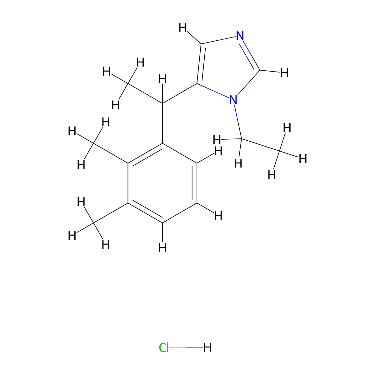 Ethylmedetomidine Hydrochloride molecular structure, CAS 3037695-86-3