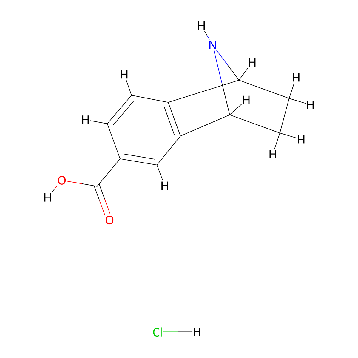 11-Azatricyclo[6.2.1.02,7]undeca-2(7),3,5-triene-4-carboxylic acid;hydrochloride molecular structure, CAS 3037695-92-1