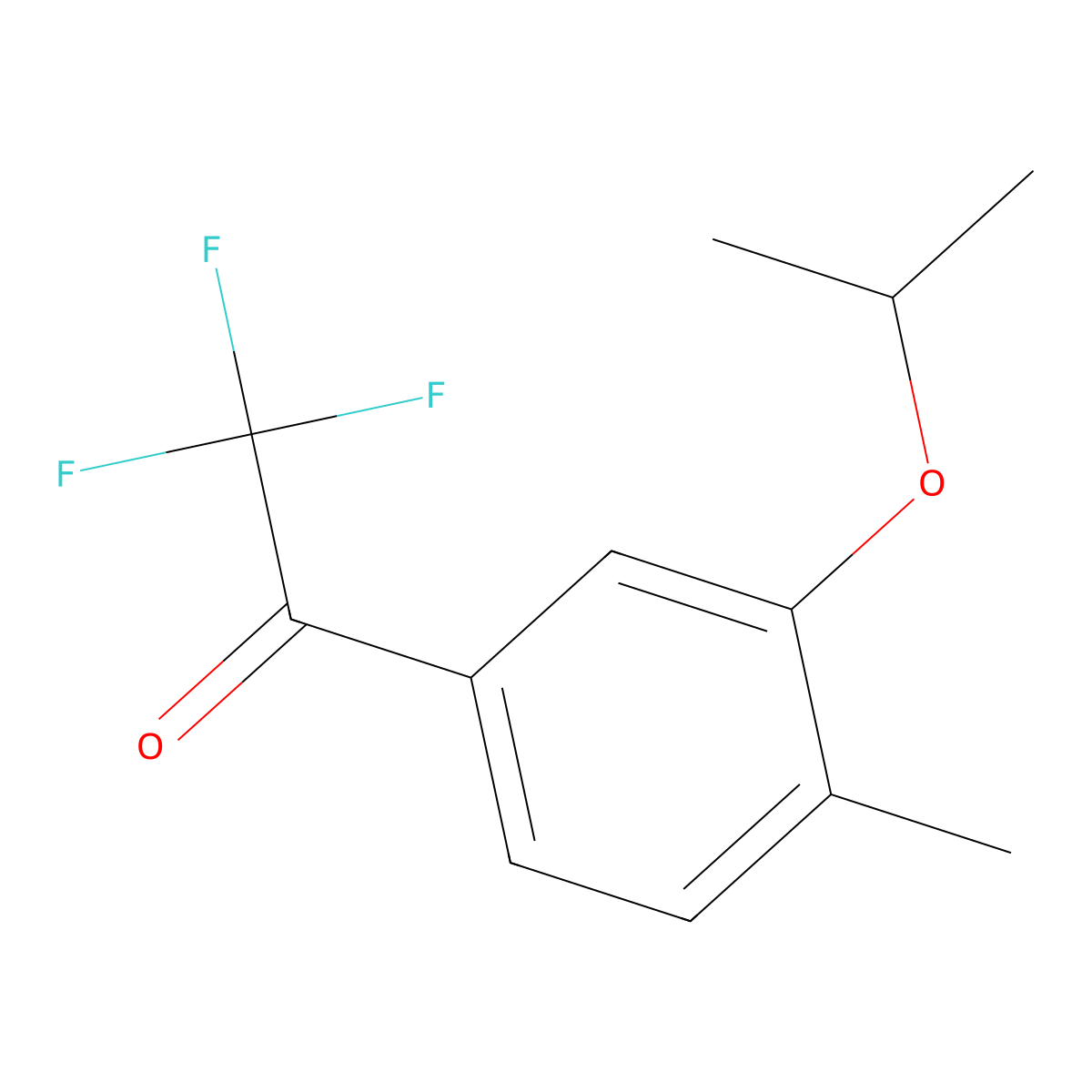2,2,2-Trifluoro-1-(3-isopropoxy-4-methylphenyl)ethanone molecular structure, CAS 3037695-96-5