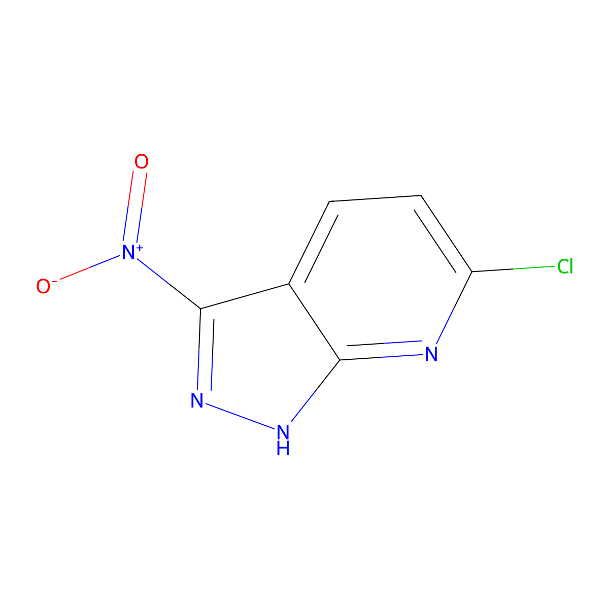 6-Chloro-3-nitro-1H-pyrazolo[3,4-b]pyridine molecular structure, CAS 3037696-35-5