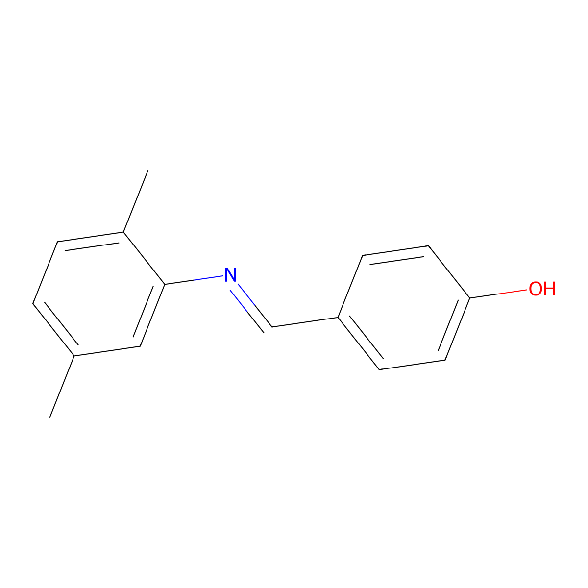 4-{[(2,5-Dimethylphenyl)imino]methyl}phenol molecular structure, CAS 303770-00-5
