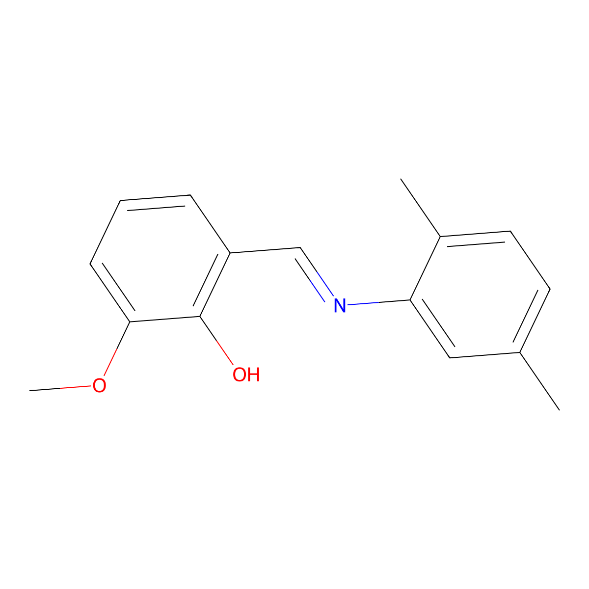 2-{(E)-[(2,5-dimethylphenyl)imino]methyl}-6-methoxyphenol molecular structure, CAS 303770-09-4