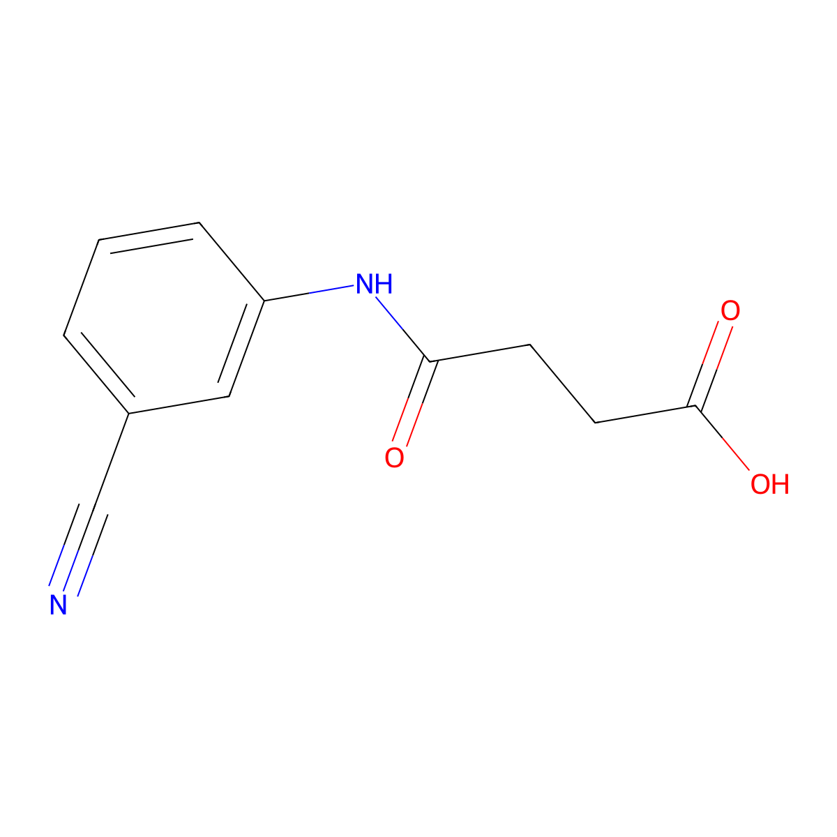 4-(3-Cyanoanilino)-4-oxobutanoic acid molecular structure, CAS 303770-25-4