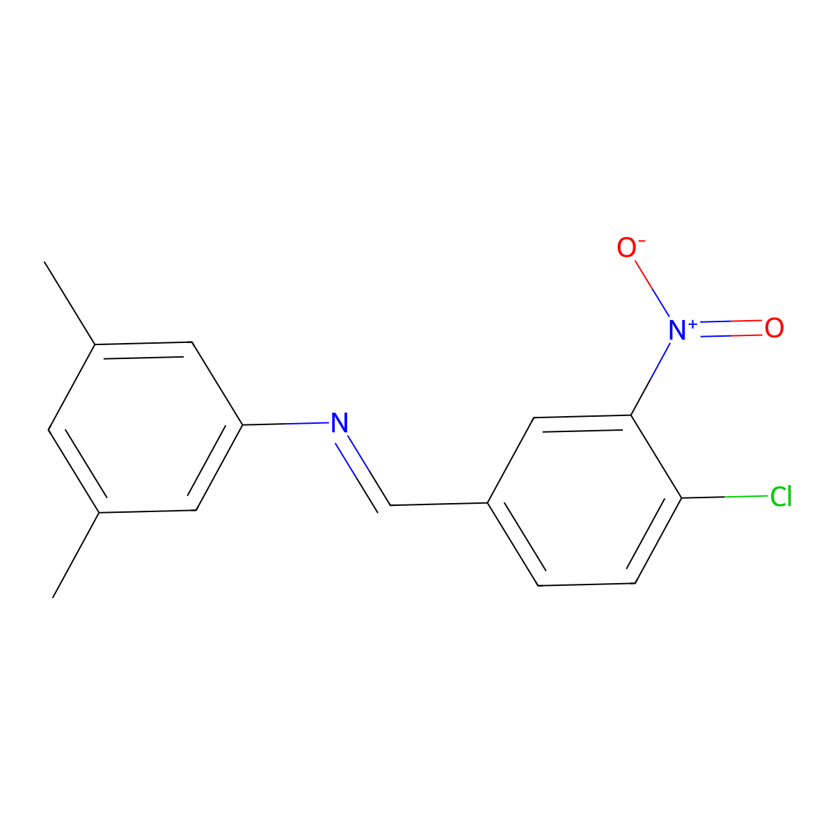 N-(4-chloro-3-nitrobenzylidene)-3,5-dimethylaniline molecular structure, CAS 303770-28-7