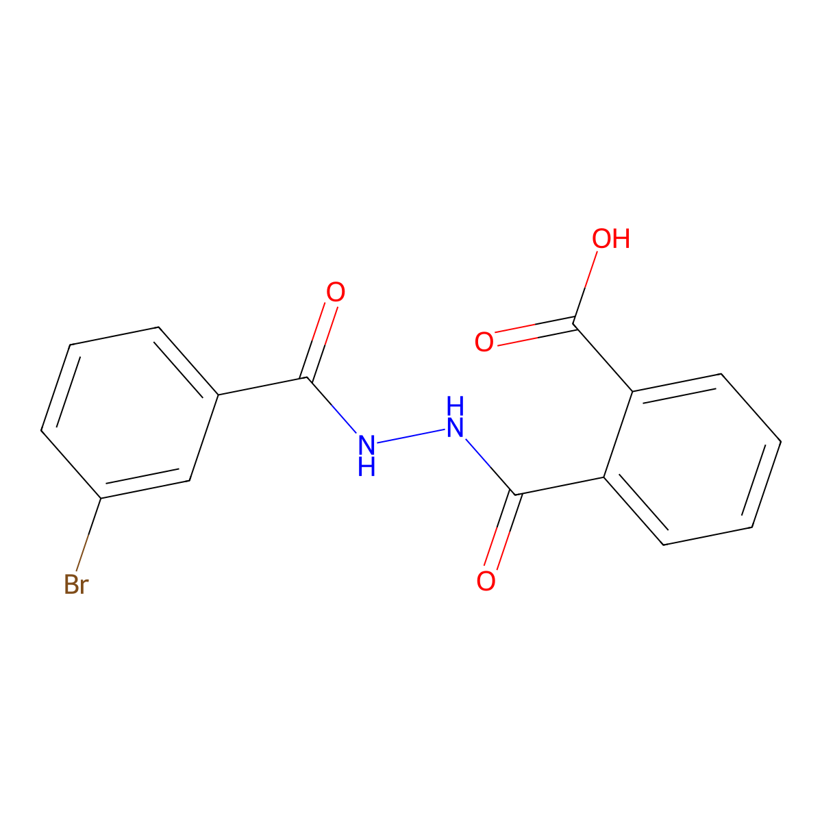 2-[[(3-bromobenzoyl)amino]carbamoyl]benzoic Acid molecular structure, CAS 303770-37-8