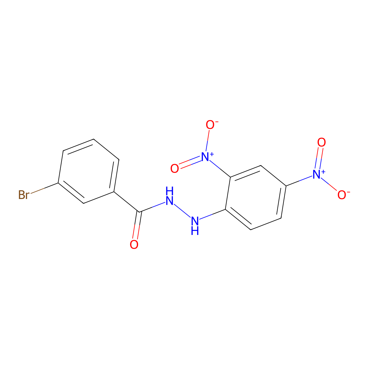 3-bromo-N'-(2,4-dinitrophenyl)benzohydrazide molecular structure, CAS 303770-52-7
