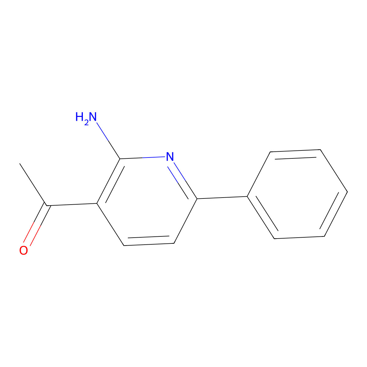 1-(2-Amino-6-phenylpyridin-3-yl)ethanone molecular structure, CAS 3037703-01-5