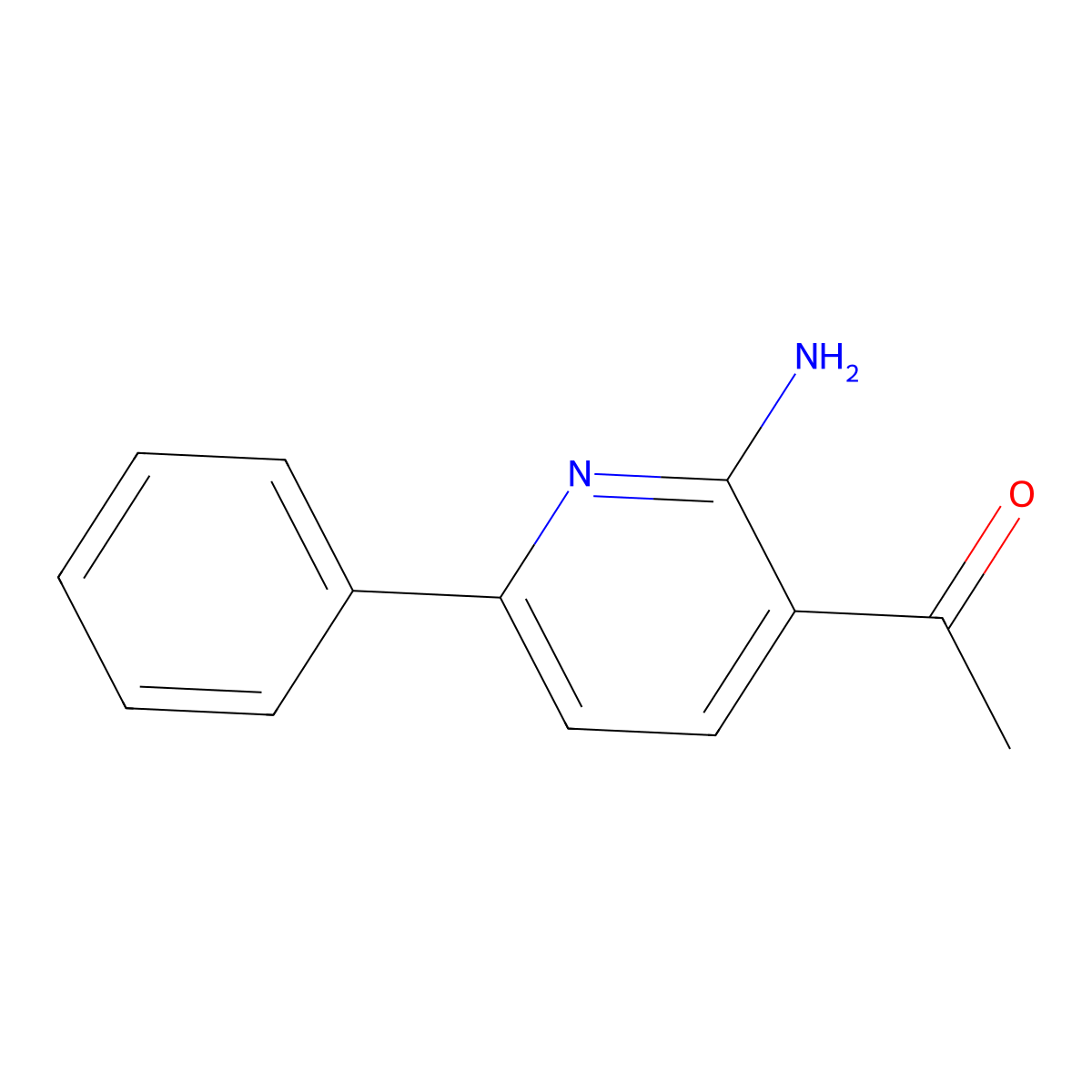 1-(2-Amino-6-phenylpyridin-3-yl)ethanone molecular structure, CAS 3037703-01-5